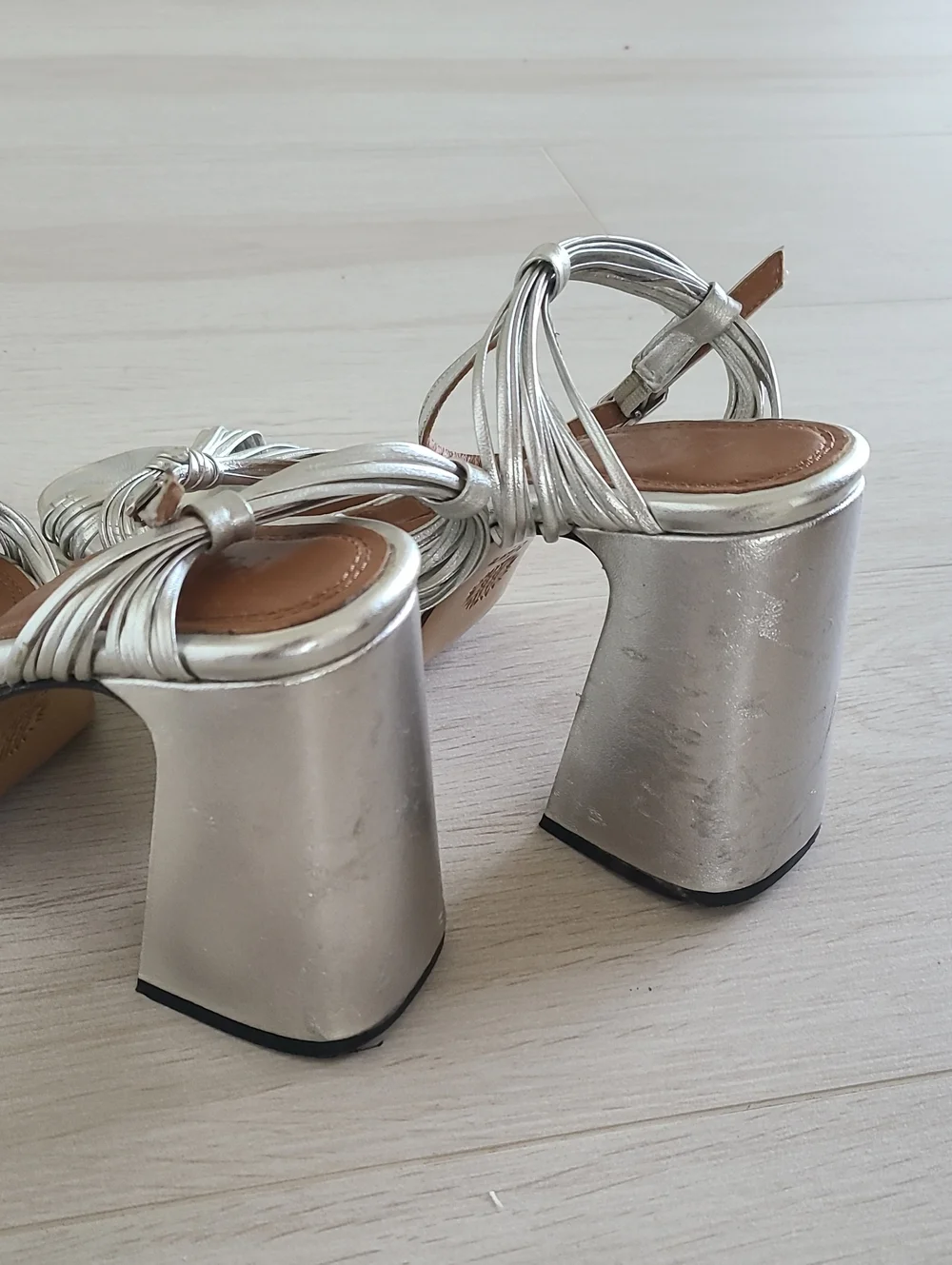 Silver Platform Heels - Soulier Martinez - Hand Made In Spain